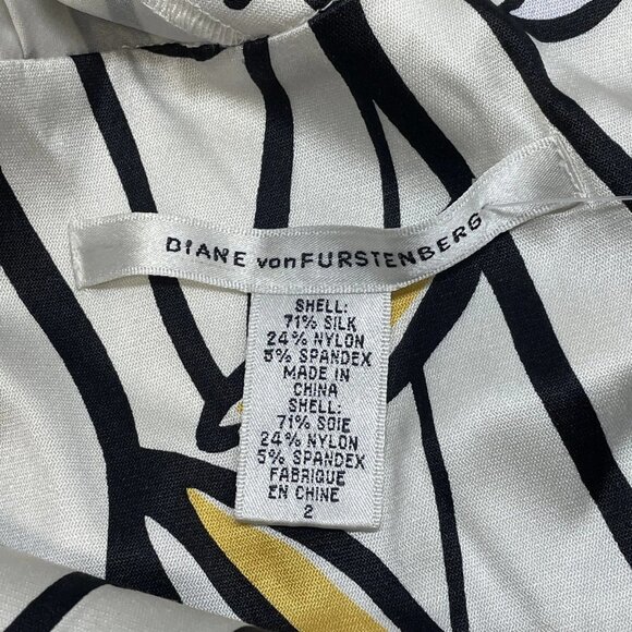 Diane Von Furstenberg Women’s Multi-Color Plunging Neckline Dress – Size 2 – - Picture 8 of 9